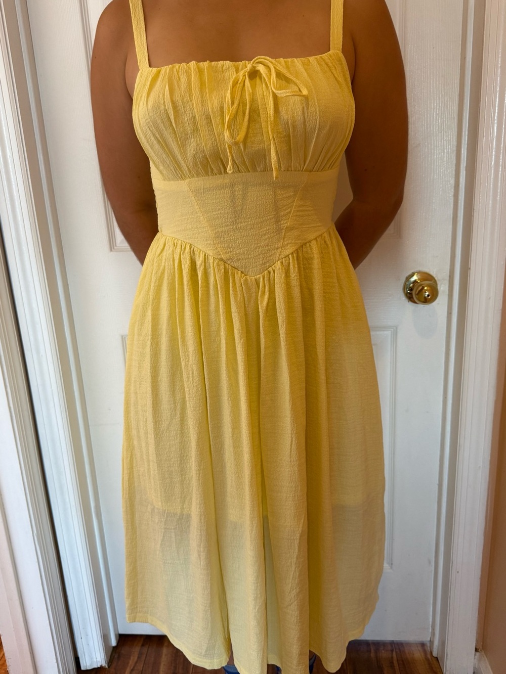 SHEIN Yellow Summer Midi Dress